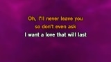 Singen A Love That Will Last Karaoke - Renee Olstead - MP3 Karaoke