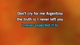 Don't Cry for Me Argentina Karaoke - Evita (musical)