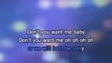 Video Karaoke Don't You Want Me - The Human League - Karaoke Canzoni