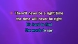 Never Be A Right Time Karaoke - Professor Green