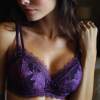 Purple lace bra